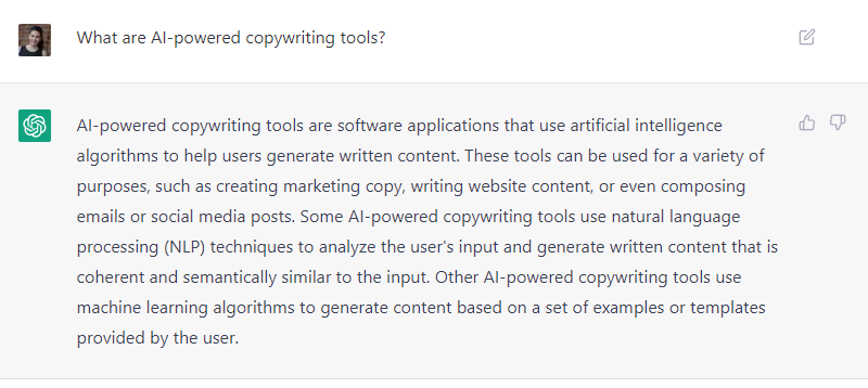 chat gpt what is ai-powered copywriting tool